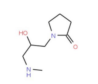 1-[2-hydroxy-3-(methylamino)propyl]pyrrolidin-2-one - chemical structure image