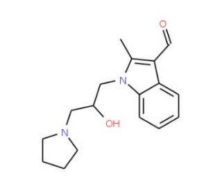 1-(2-Hydroxy-3-pyrrolidin-1-yl-propyl)-2-methyl-1H-indole-3-carbaldehyde - chemical structure image