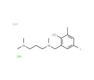 1-(2-Hydroxy-5-iodo-3-methylbenzyl)-1,3,3-trimethylpropanediamine dihydrochloride (CAS 89815-43-0) - chemical structure image