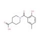 1-(2-hydroxy-5-methylbenzoyl)piperidine-4-carboxylic acid - chemical structure image