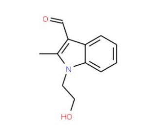 1-(2-Hydroxy-ethyl)-2-methyl-1H-indole-3-carbaldehyde - chemical structure image