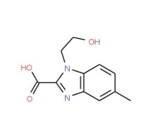 1-(2-Hydroxy-ethyl)-5-methyl-1H-benzoimidazole-2-carboxylic acid - chemical structure image