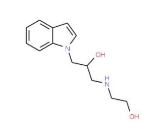 1-(2-Hydroxy-ethylamino)-3-indol-1-yl-propan-2-ol - chemical structure image