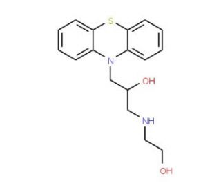 1-(2-Hydroxy-ethylamino)-3-phenothiazin-10-yl-propan-2-ol - chemical structure image