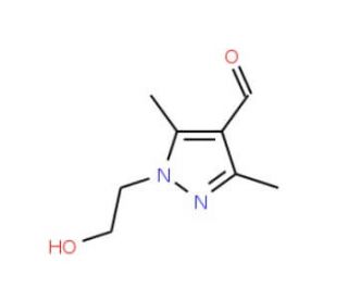 1-(2-hydroxyethyl)-3,5-dimethyl-1H-pyrazole-4-carbaldehyde - chemical structure image