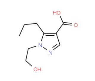 1-(2-hydroxyethyl)-5-propyl-1H-pyrazole-4-carboxylic acid - chemical structure image