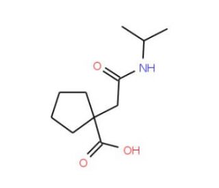 1-[2-(isopropylamino)-2-oxoethyl]cyclopentanecarboxylic acid - chemical structure image