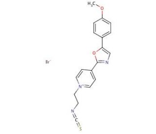 1-(2-Isothiocyanatoethyl)-4-[5-(4-methoxyphenyl)-2-oxazolyl]pyridinium bromide (CAS 155862-91-2) - chemical structure image
