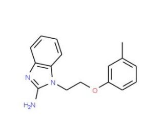 1-(2-m-Tolyloxy-ethyl)-1H-benzoimidazol-2-ylamine - chemical structure image