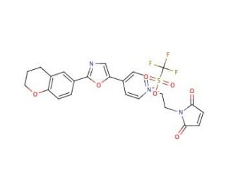 1-[2-(Maleimido)ethyl]-4-[2-(3,4-dihydro-2H-1-benzopyran-6-yl)-5-oxazolyl]pyridinium triflate (CAS 155863-05-1) - chemical st