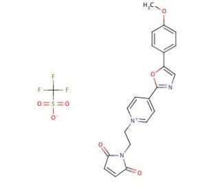 1-[2-(Maleimido)ethyl]-4-[5-(4-MePh)-2-oxazolyl]pyridinium triflate (CAS 155862-98-9) - chemical structure image