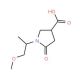 1-(2-Methoxy-1-methyl-ethyl)-5-oxo-pyrrolidine-3-carboxylic acid - chemical structure image