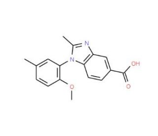1-(2-Methoxy-5-methylphenyl)-2-methyl-1H-benzimidazole-5-carboxylic acid - chemical structure image