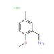 1-(2-methoxy-5-methylphenyl)methanamine hydrochloride - chemical structure image