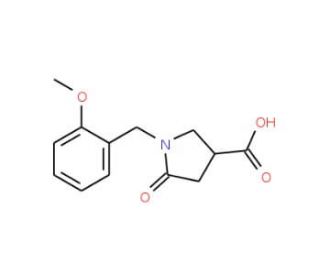1-(2-Methoxy-benzyl)-5-oxo-pyrrolidine-3-carboxylic acid (CAS 352208-42-5) - chemical structure image