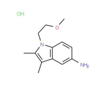 1-(2-Methoxy-ethyl)-2,3-dimethyl-1H-indol-5-ylamine hydrochloride - chemical structure image