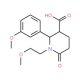 1-(2-Methoxy-ethyl)-2-(3-methoxy-phenyl)-6-oxo-piperidine-3-carboxylic acid - chemical structure image