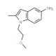 1-(2-Methoxy-ethyl)-2-methyl-1H-indol-5-ylamine (CAS 883545-36-6) - chemical structure image