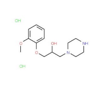 1-(2-Methoxy-phenoxy)-3-piperazin-1-yl-propan-2-ol dihydrochloride - chemical structure image