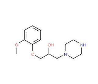 1-(2-Methoxy-phenoxy)-3-piperazin-1-yl-propan-2-ol - chemical structure image