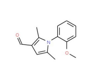 1-(2-Methoxy-phenyl)-2,5-dimethyl-1H-pyrrole-3-carbaldehyde (CAS 124678-35-9) - chemical structure image