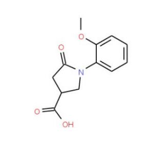 1-(2-Methoxy-phenyl)-5-oxo-pyrrolidine-3-carboxylic acid (CAS 39629-90-8) - chemical structure image