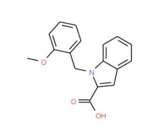 1-(2-Methoxybenzyl)-1H-indole-2-carboxylic acid - chemical structure image