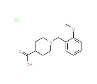 1-(2-Methoxybenzyl)piperidine-4-carboxylic acid hydrochloride - chemical structure image