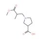1-(2-Methoxycarbonyl-propyl)-pyrrolidine-3-carboxylic acid (CAS 886366-35-4) - chemical structure image