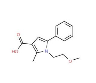 1-(2-Methoxyethyl)-2-methyl-5-phenyl-1H-pyrrole-3-carboxylic acid - chemical structure image