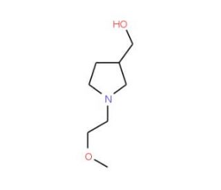 [1-(2-Methoxyethyl)-3-pyrrolidinyl]methanol (CAS 90227-42-2) - chemical structure image