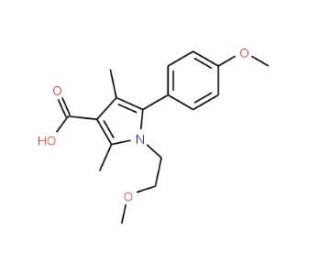 1-(2-Methoxyethyl)-5-(4-methoxyphenyl)-2,4-dimethyl-1H-pyrrole-3-carboxylic acid - chemical structure image