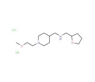 {[1-(2-Methoxyethyl)piperidin-4-yl]methyl}(tetrahy-drofuran-2-ylmethyl)amine dihydrochloride - chemical structure image