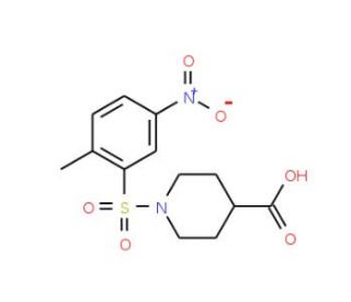1-(2-Methyl-5-nitro-benzenesulfonyl)-piperidine-4-carboxylic acid - chemical structure image