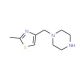1-(2-Methyl-thiazol-4-ylmethyl)piperazine (CAS 880361-73-9) - chemical structure image