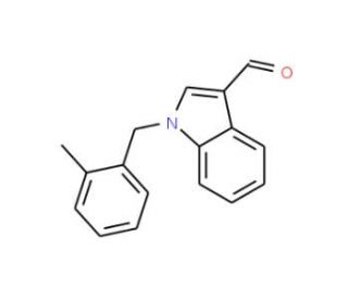 1-(2-Methylbenzyl)-1H-indole-3-carbaldehyde (CAS 428495-34-5) - chemical structure image