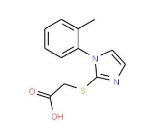 {[1-(2-methylphenyl)-1H-imidazol-2-yl]thio}acetic acid - chemical structure image