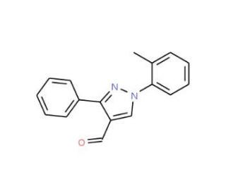 1-(2-methylphenyl)-3-phenyl-1H-pyrazole-4-carbaldehyde - chemical structure image
