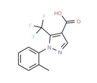 1-(2-methylphenyl)-5-(trifluoromethyl)-1H-pyrazole-4-carboxylic acid (CAS 948293-82-1) - chemical structure image