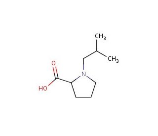 1-(2-methylpropyl)pyrrolidine-2-carboxylic acid - chemical structure image