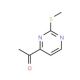 1-[2-(Methylsulfanyl)-4-pyrimidinyl]-1-ethanone (CAS 496863-48-0) - chemical structure image