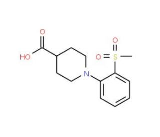 1-[2-(Methylsulfonyl)phenyl]piperidine-4-carboxylic acid - chemical structure image