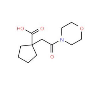 1-(2-morpholin-4-yl-2-oxoethyl)cyclopentanecarboxylic acid - chemical structure image