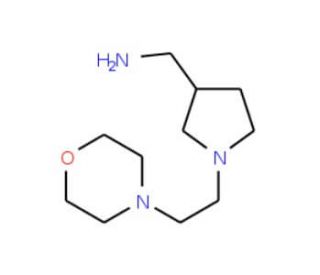 [1-(2-morpholin-4-ylethyl)pyrrolidin-3-yl]methylamine - chemical structure image
