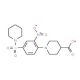 1-[2-nitro-4-(piperidin-1-ylsulfonyl)phenyl]piperidine-4-carboxylic acid - chemical structure image