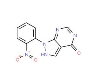 1-(2-nitrophenyl)-1,5-dihydro-4H-pyrazolo[3,4-d]pyrimidin-4-one - chemical structure image