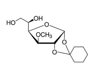 1,2-O-Cyclohexylidene-3-O-methyl-&alpha;-D-glucofuranose (CAS 13322-87-7) - chemical structure image