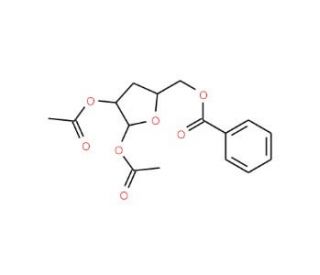 1,2-O-Di-O-acetyl-5-O-benzoyl-3-deoxy-D-ribofuranose (CAS 4613-71-2) - chemical structure image