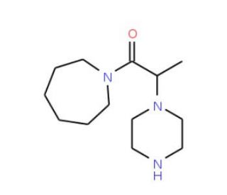 1-(2-piperazin-1-ylpropanoyl)azepane - chemical structure image