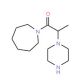 1-(2-piperazin-1-ylpropanoyl)azepane - chemical structure image